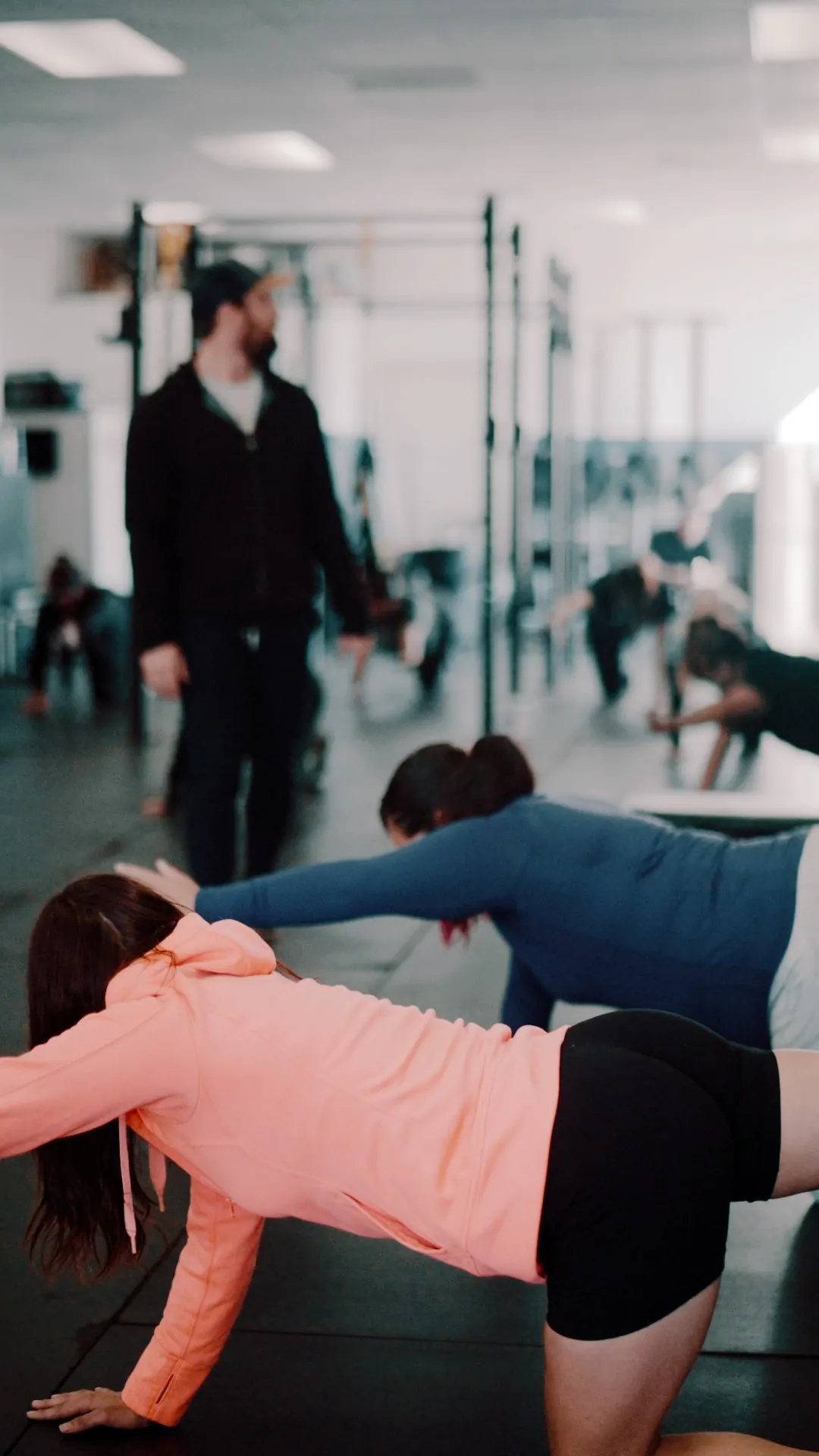 Group mobility floor exercise class